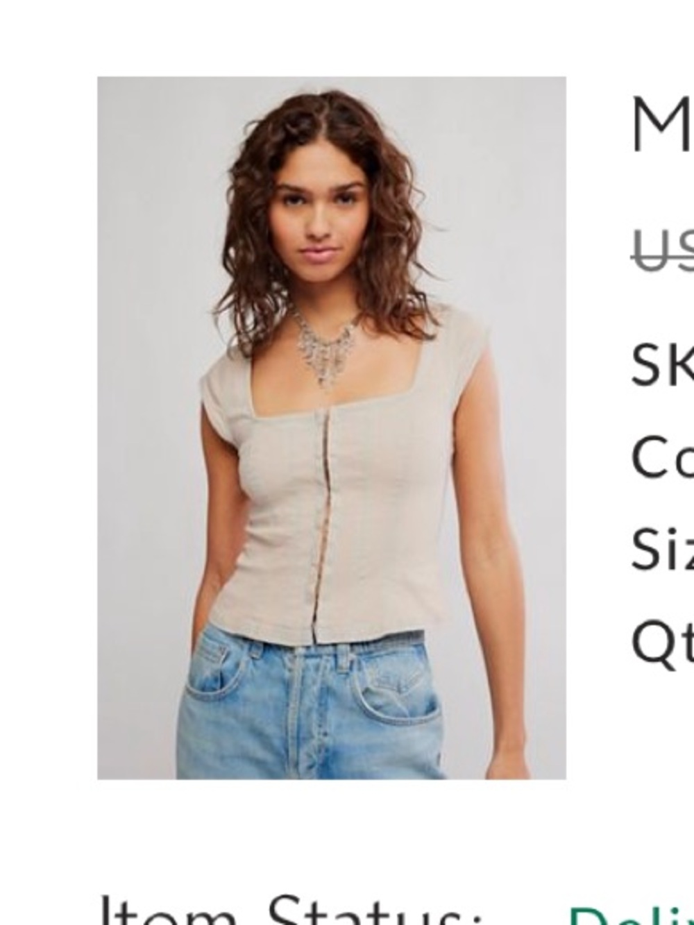 Marilyn Denim Corset - S